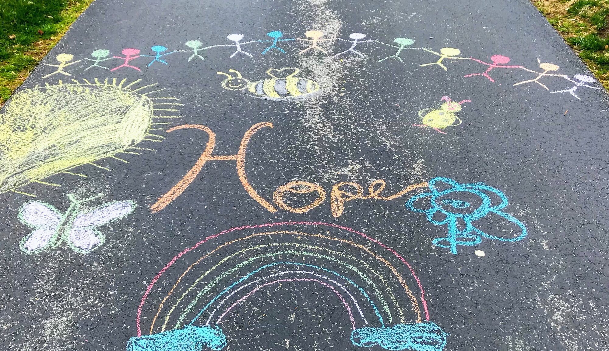 Hope - sidewalk chalk